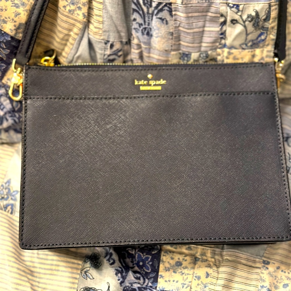 Kate Spade Rory Saffiano Leather Crossbody Bag Purse Handbag-Navy EUC